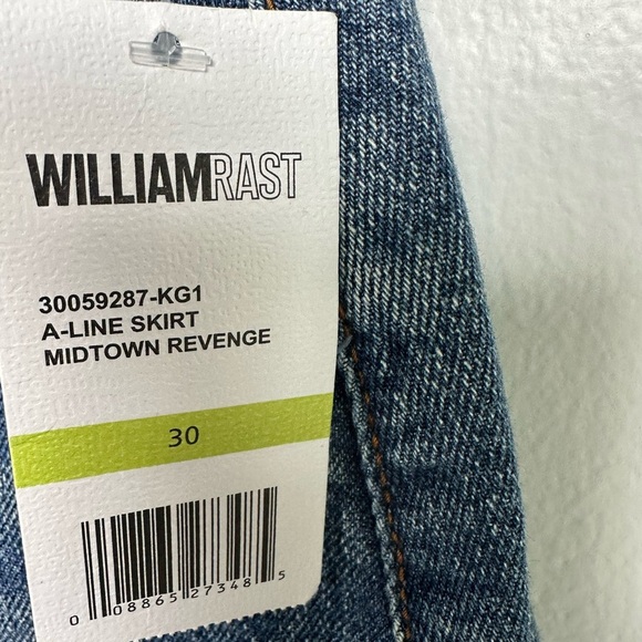 William Rast Blue A-line Mini Skirt Casual Midtown Revenge size 30 - Picture 4 of 7